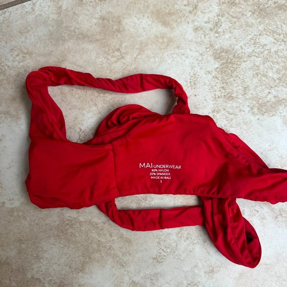 MAI Swim Red Bonita Top Size S - Picture 5 of 5